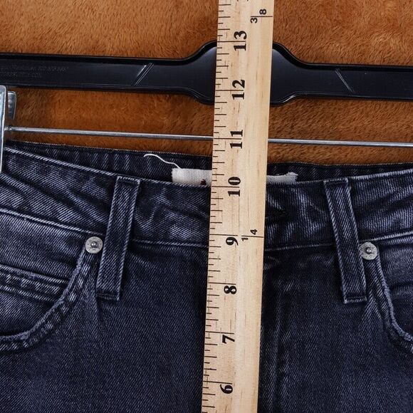 AMO Jeans Womens Size 26 Washed Black High Rise Stix Crop Straight Leg Denim - Picture 8 of 10